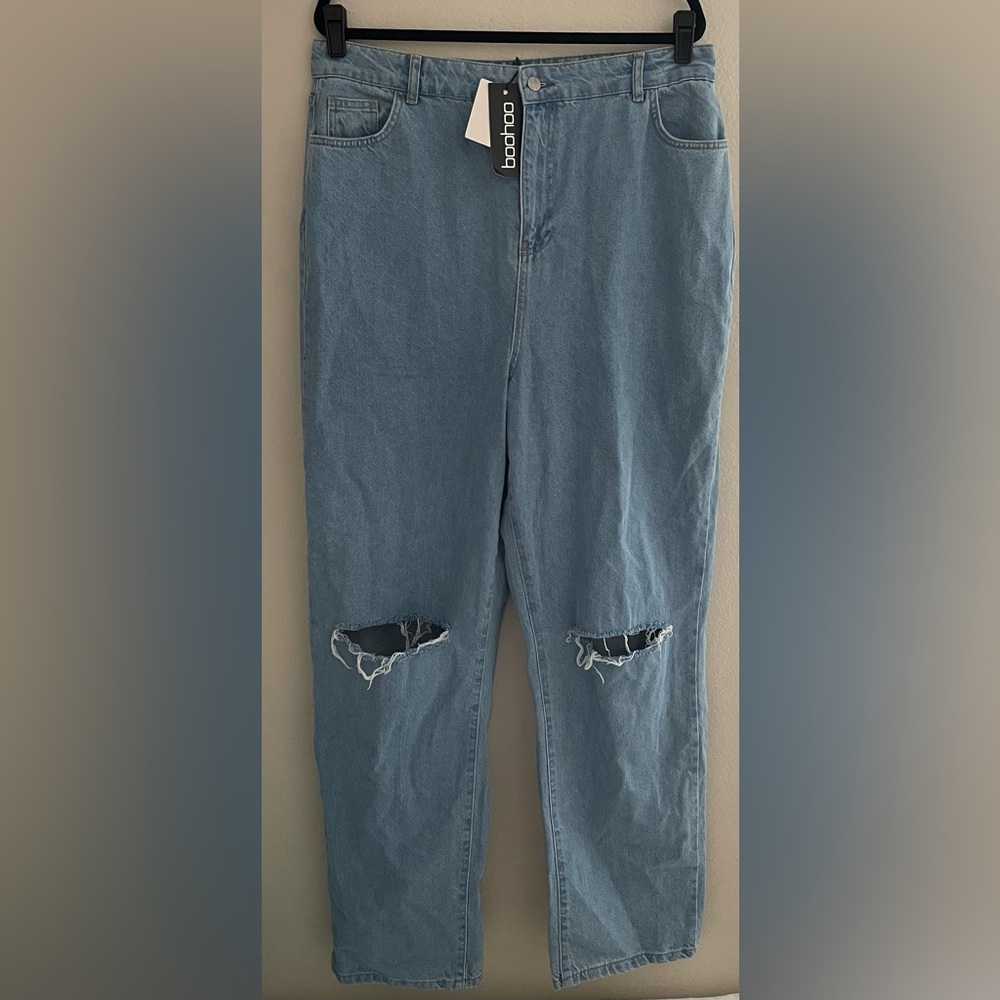 Plus Extreme Bum Rip Baggy Boyfriend Jeans